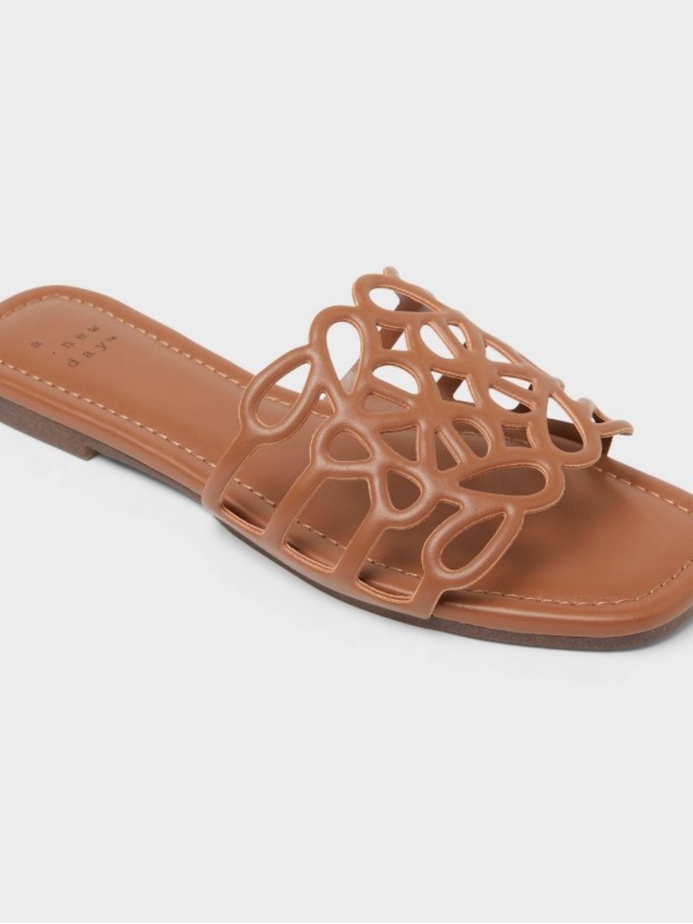 NWT A New Day Women’s Fiona Slide Sandal in Beige Brown Size 8W